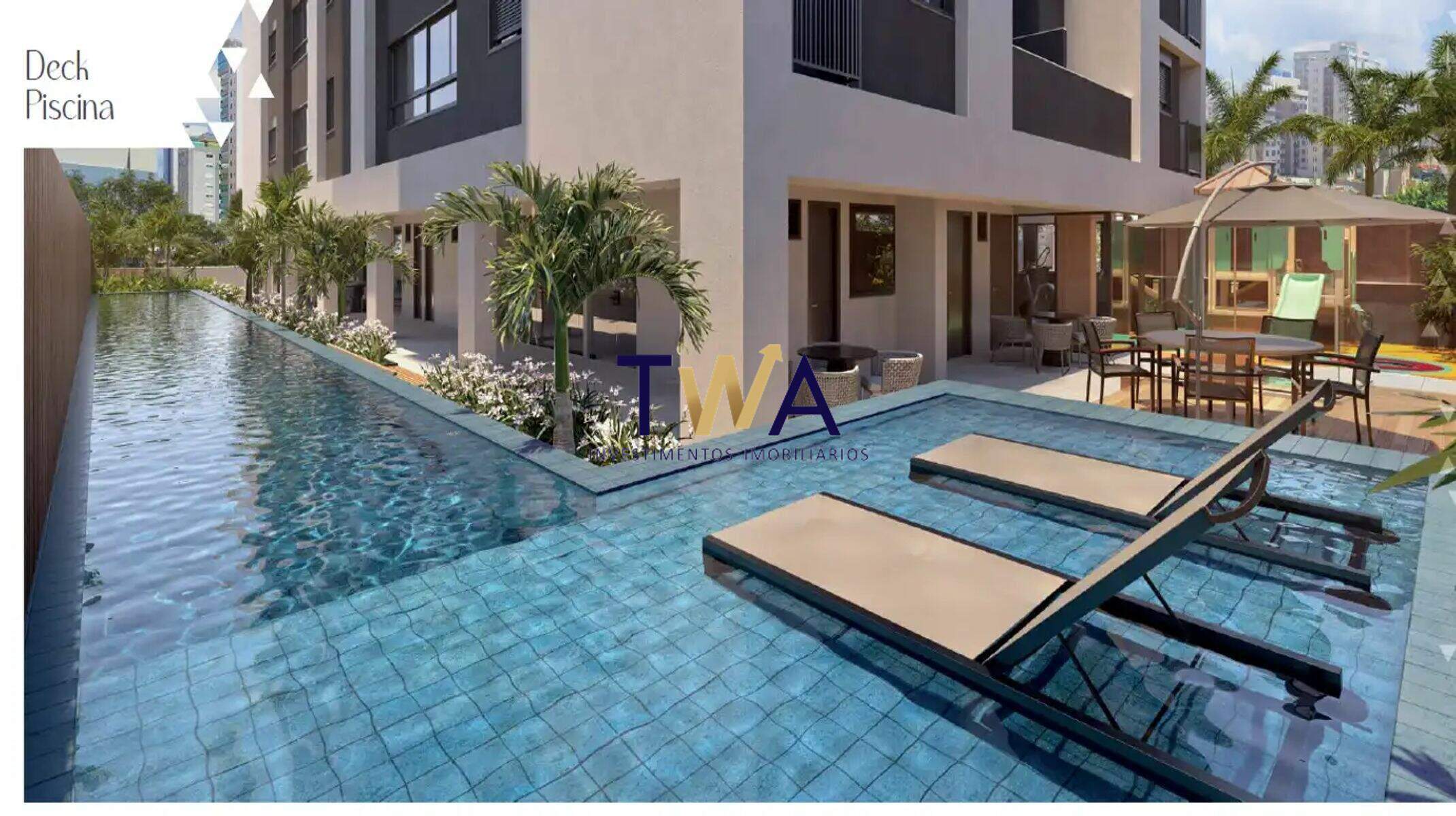 Apartamento, Aura by MIP, Santo Agostinho, à venda, TWA Investimentos. : Piscina com deck molhado