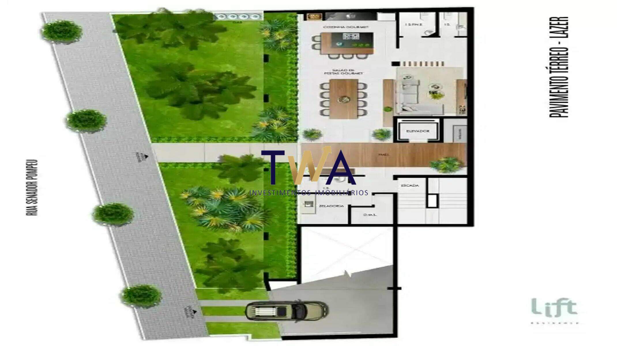 Apartamento, Lift Residence, Serra, à venda, TWA Investimentos. : Térreo