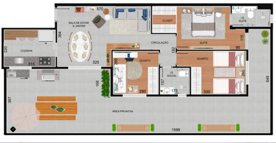 Apartamento à venda com 3 quartos, 127m² - Foto 3