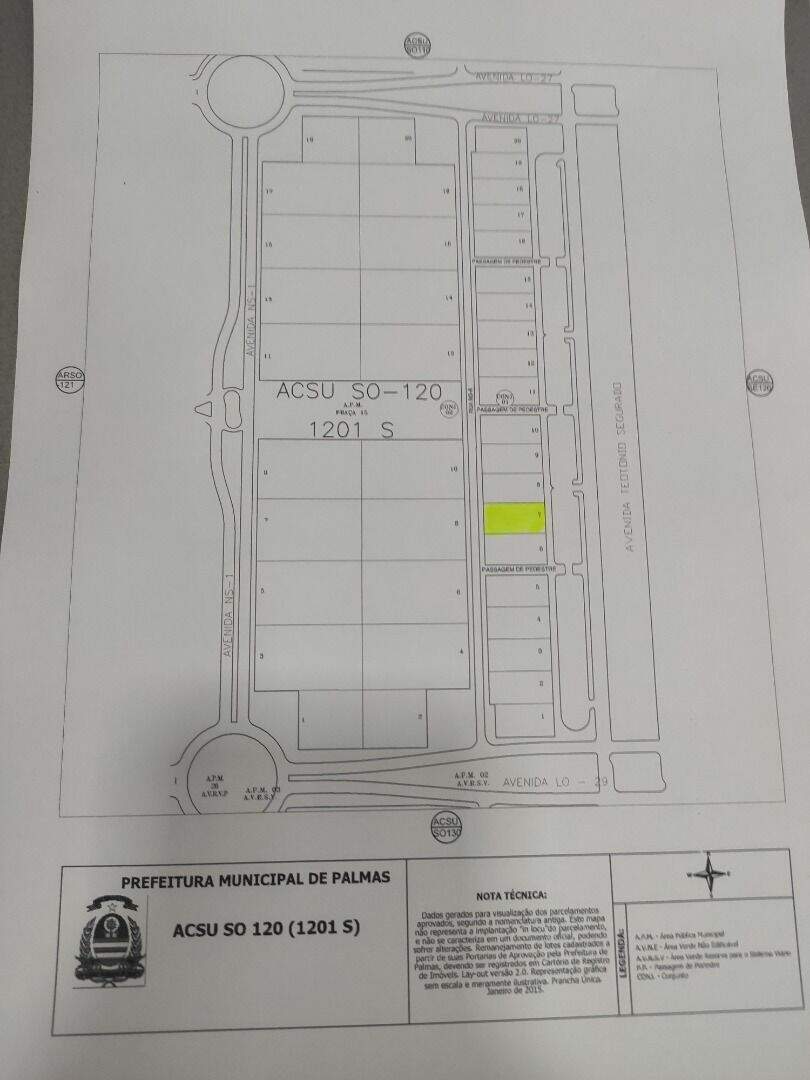 Área à venda no Plano Diretor Sul: 