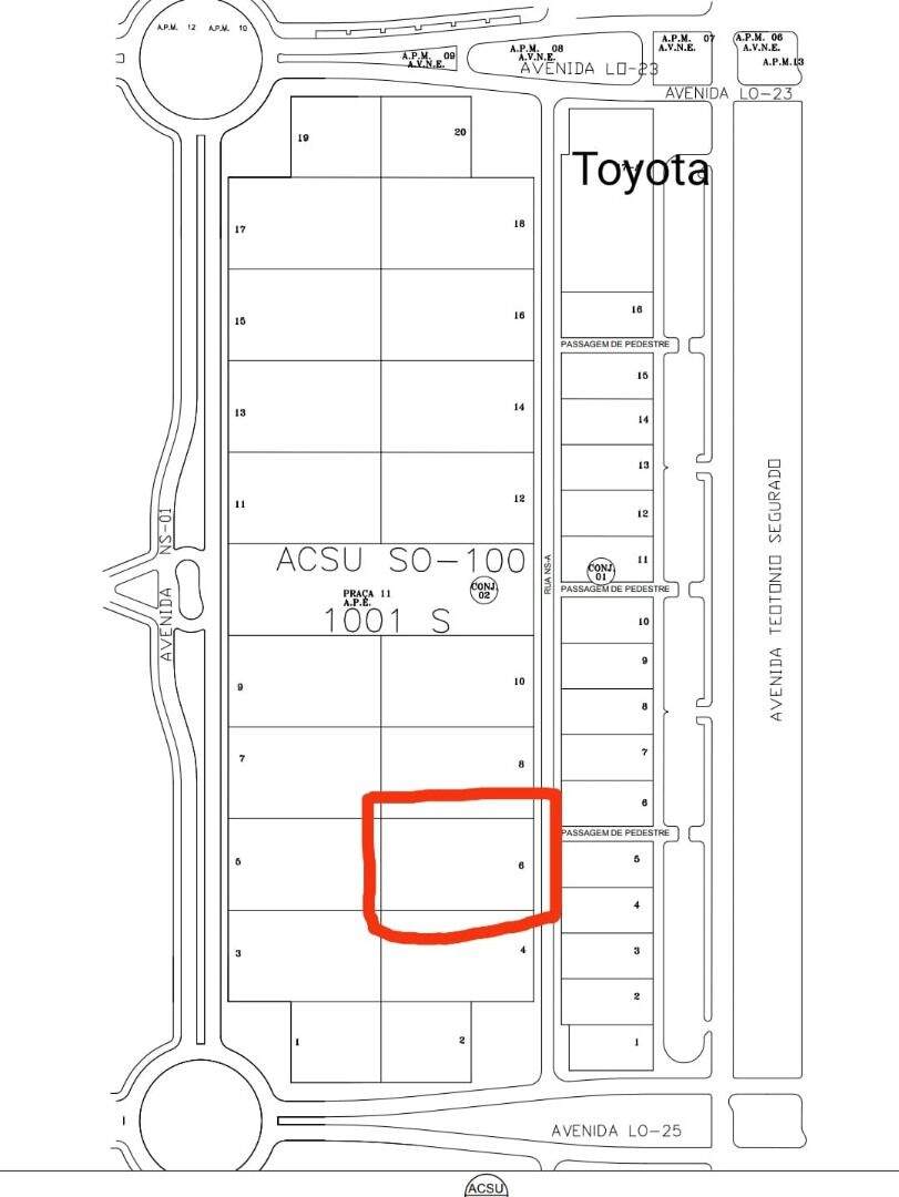 Terreno à venda no Plano Diretor Sul: 