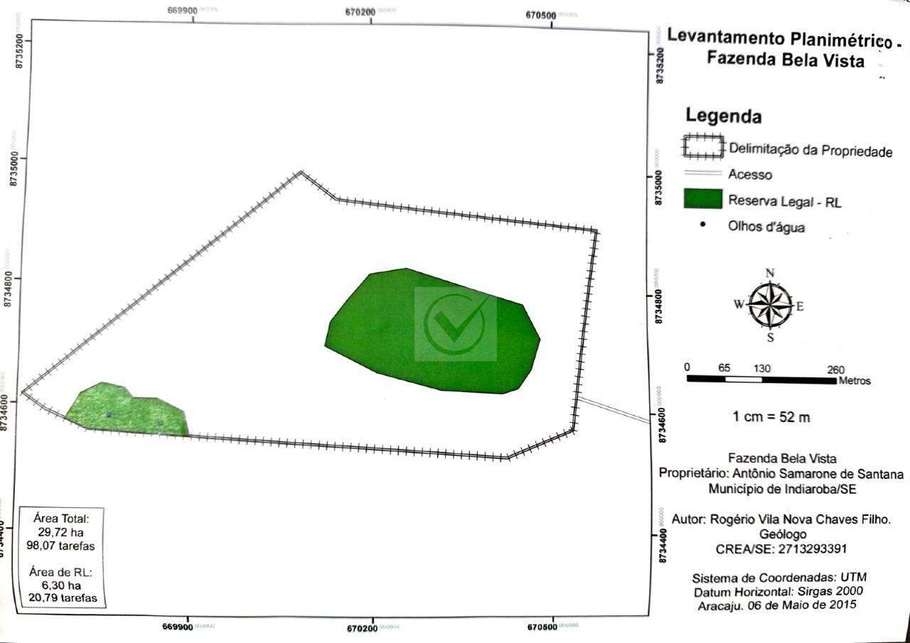 Fazenda à venda, Terra Caída - Indiaroba/SE