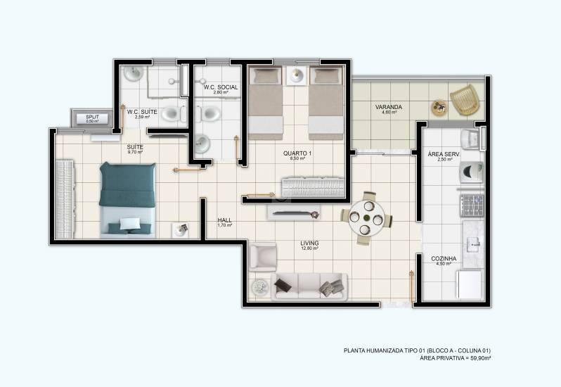 Apartamento à venda no Horto da Barra | Vista Mar | Porteira Fechada - Foto 13