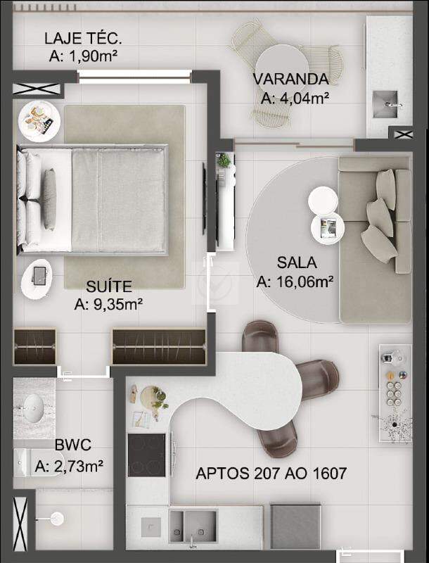Repasse Exclusivo - Concept Jardins - Moura Dubeux 1/4 Fente Praça - Sombra - Andar Alto - Foto 6