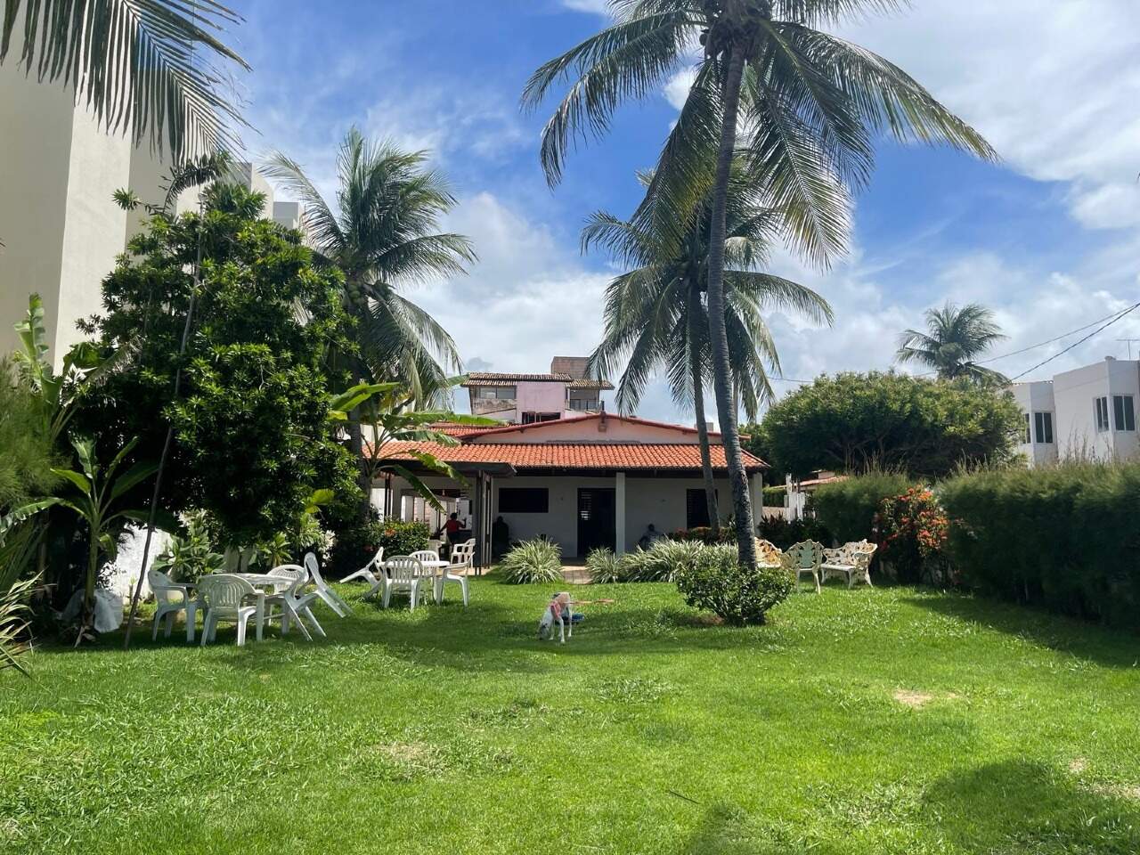 Casa de Praia à Beira-Mar em Pirangi com 6 quartos, 4 suítes e muito verde.