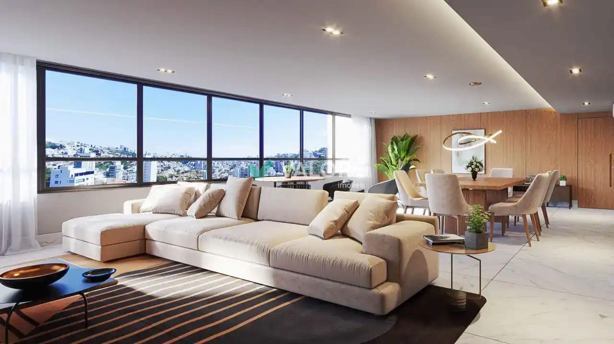 Apartamento 4 até 4 quartos à venda no Santa Lúcia: Sala de estar e jantar