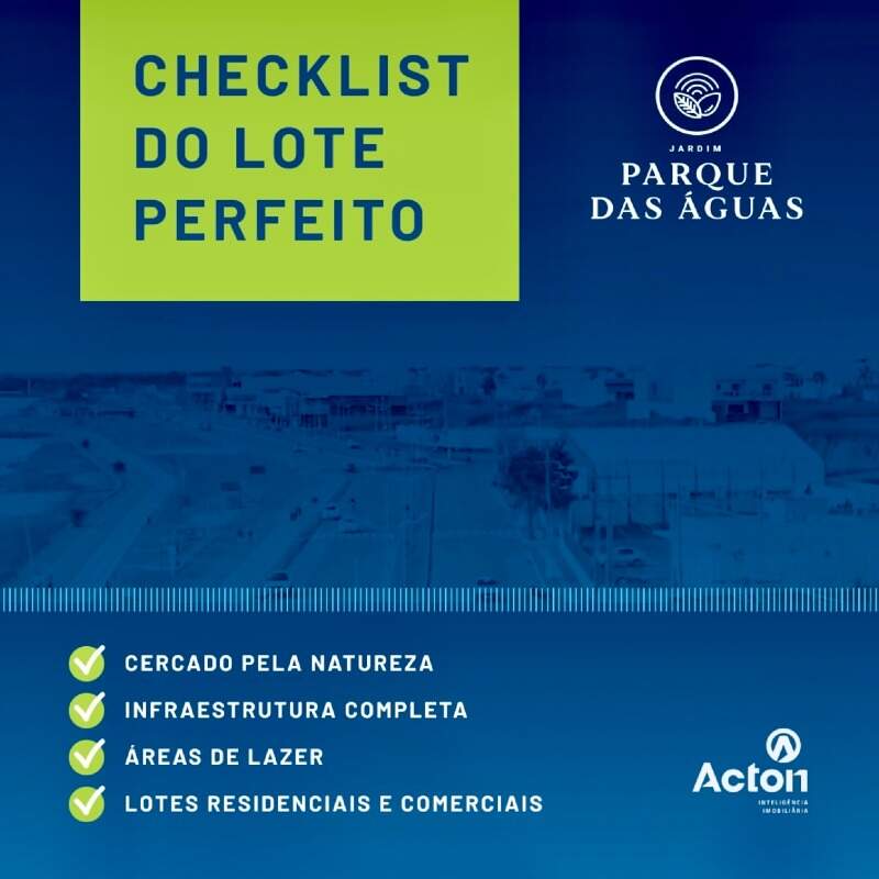 Lote à venda no Parque das Águas: 