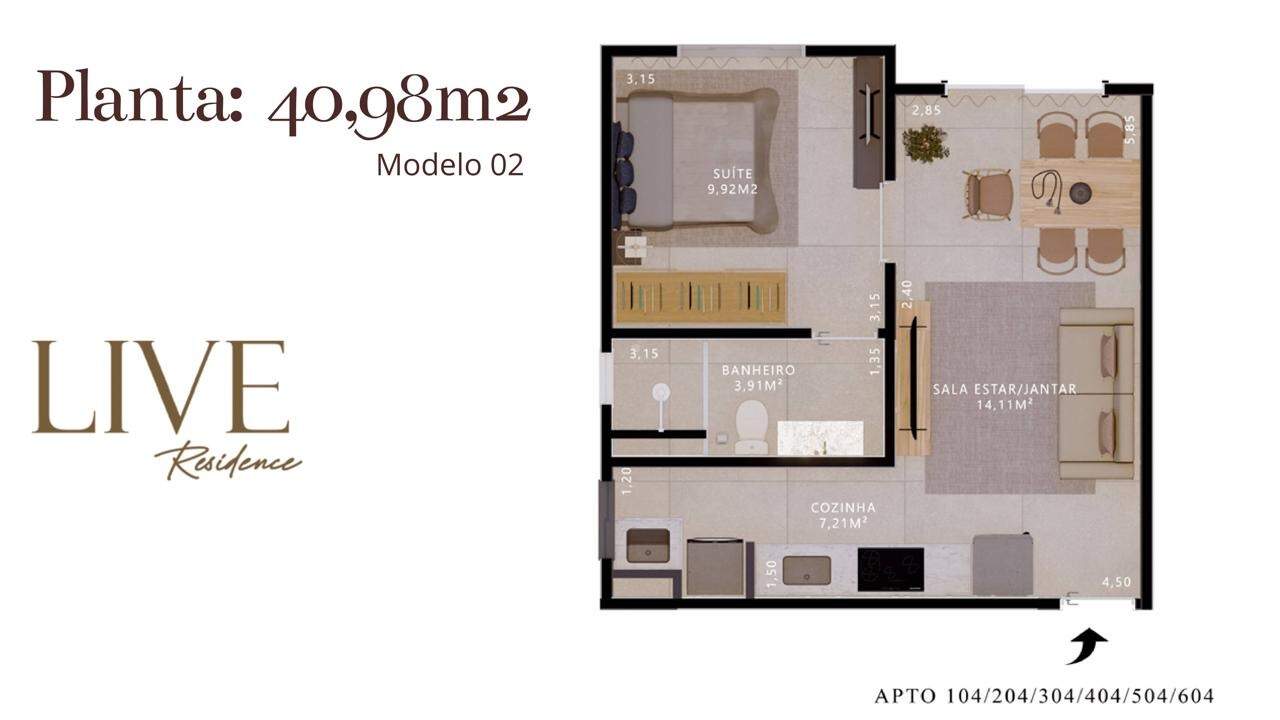 Apartamento à venda no Centro: 