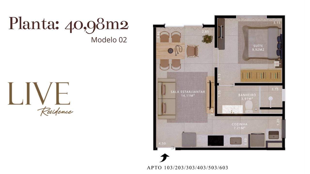 Apartamento à venda no Centro: 