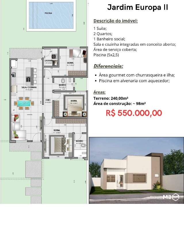 Casa à venda no Jardim Europa II: 