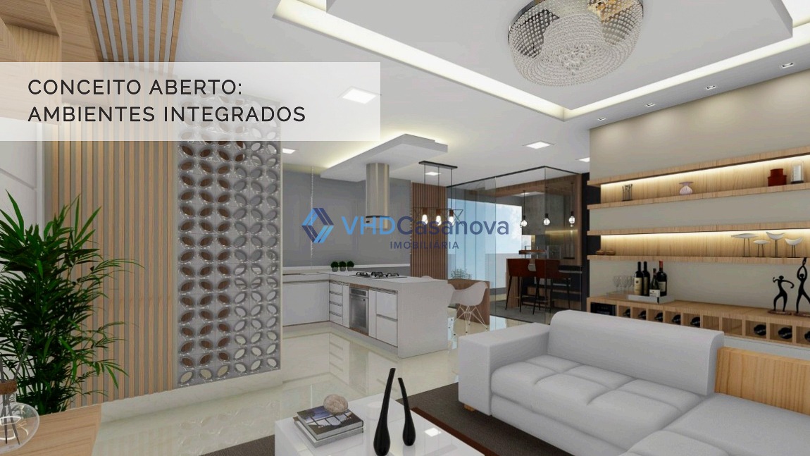 Apartamento à venda no Lourdes: Sala integrada com a cozinha