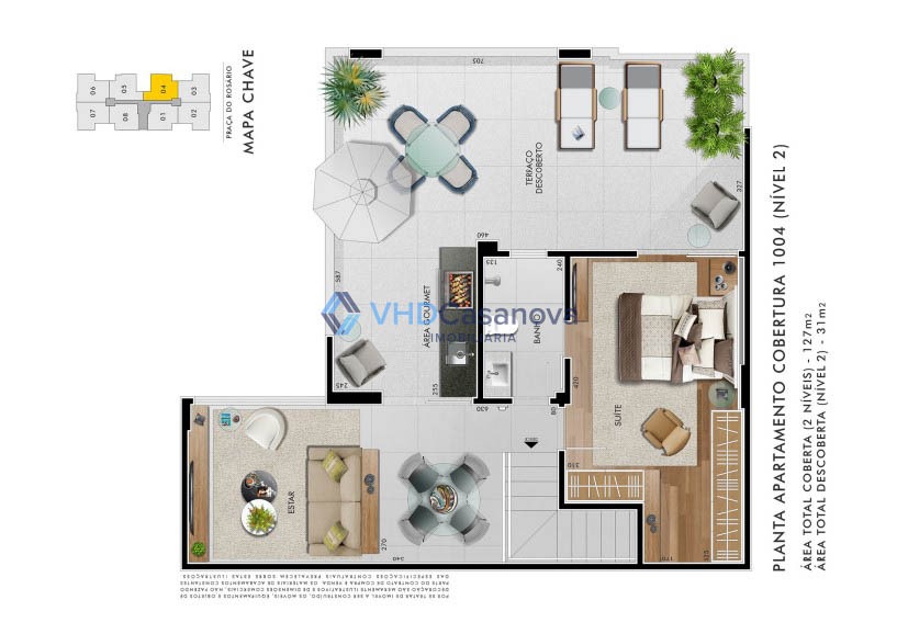 Apartamento à venda no Centro: Planta