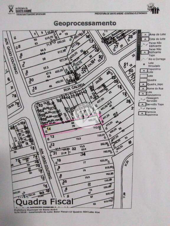 Terreno à venda no Santa Maria: 