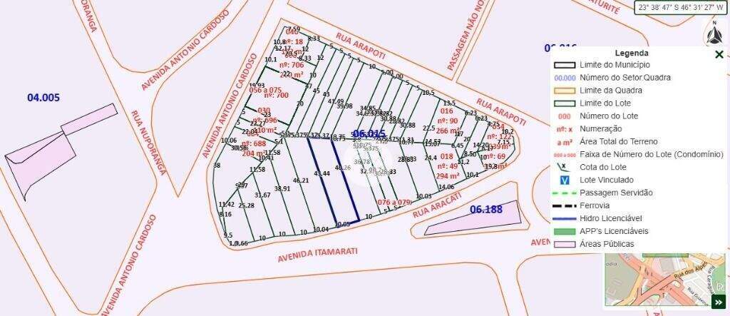 Terreno à venda no Vila Curuçá: 