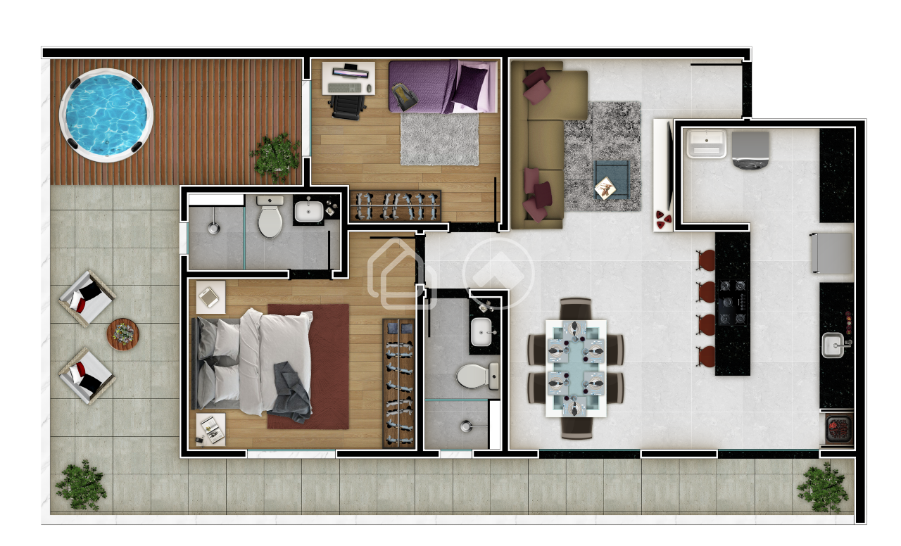 Apartamento à venda no Alto Caiçaras: 