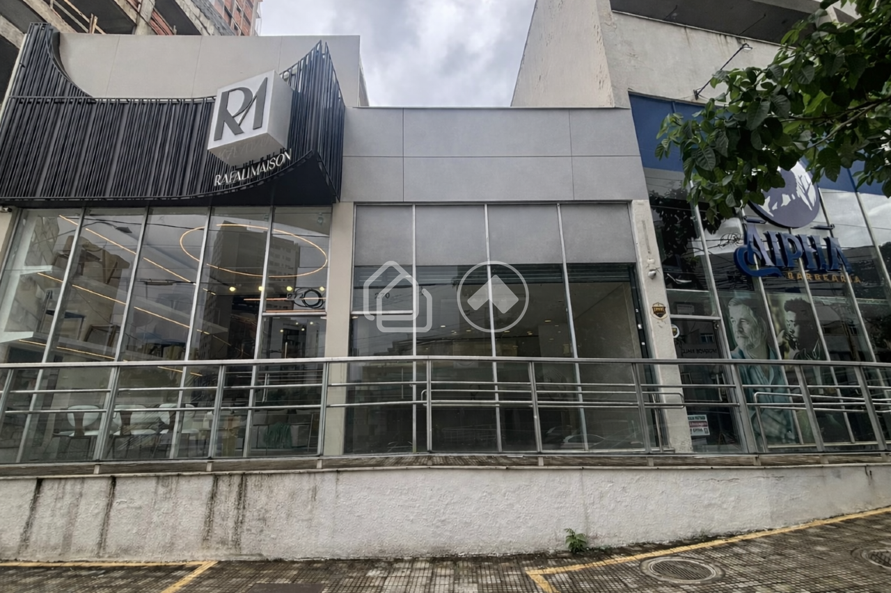 Loja para aluguel no Buritis: Sugestão de fachada neutra - IA 