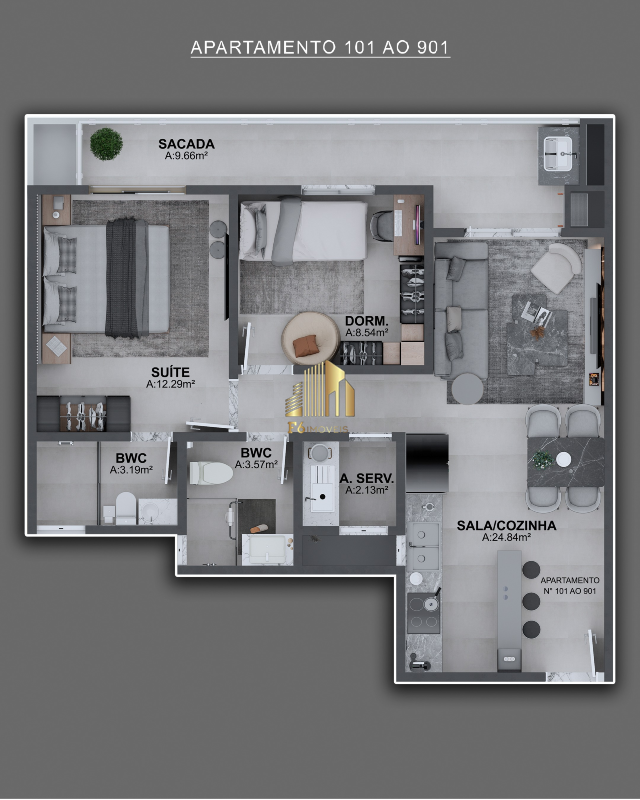 Apartamento à venda com 2 quartos, 74m² - Foto 18