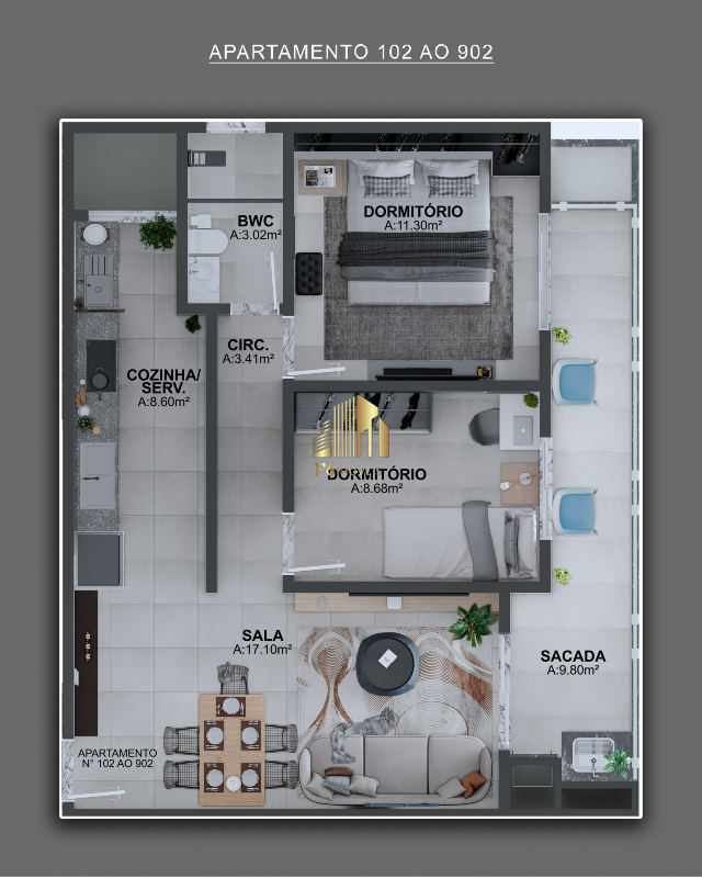 Apartamento à venda com 2 quartos, 70m² - Foto 5