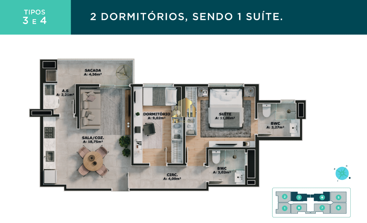 Apartamento à venda com 2 quartos, 64m² - Foto 14