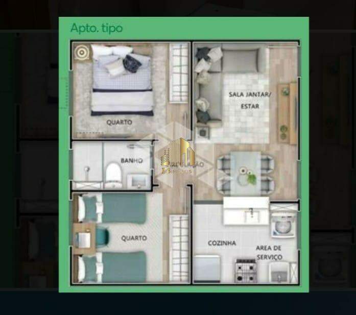 Apartamento à venda com 2 quartos, 49m² - Foto 11