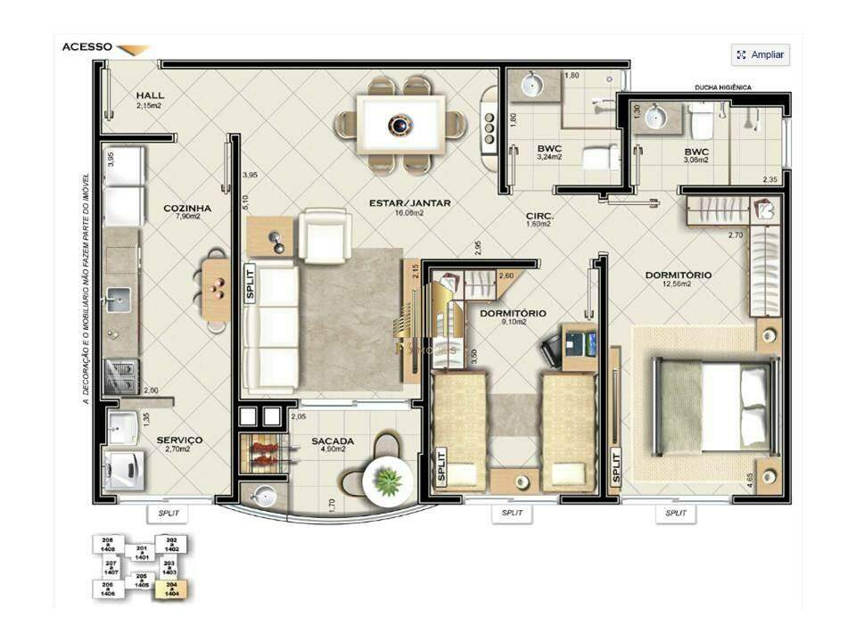 Apartamento à venda com 2 quartos, 73m² - Foto 12