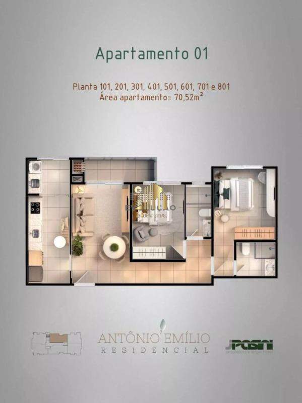 Apartamento à venda com 2 quartos, 68m² - Foto 4