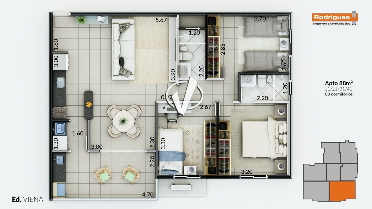 Apartamento à venda no Itaguá: 