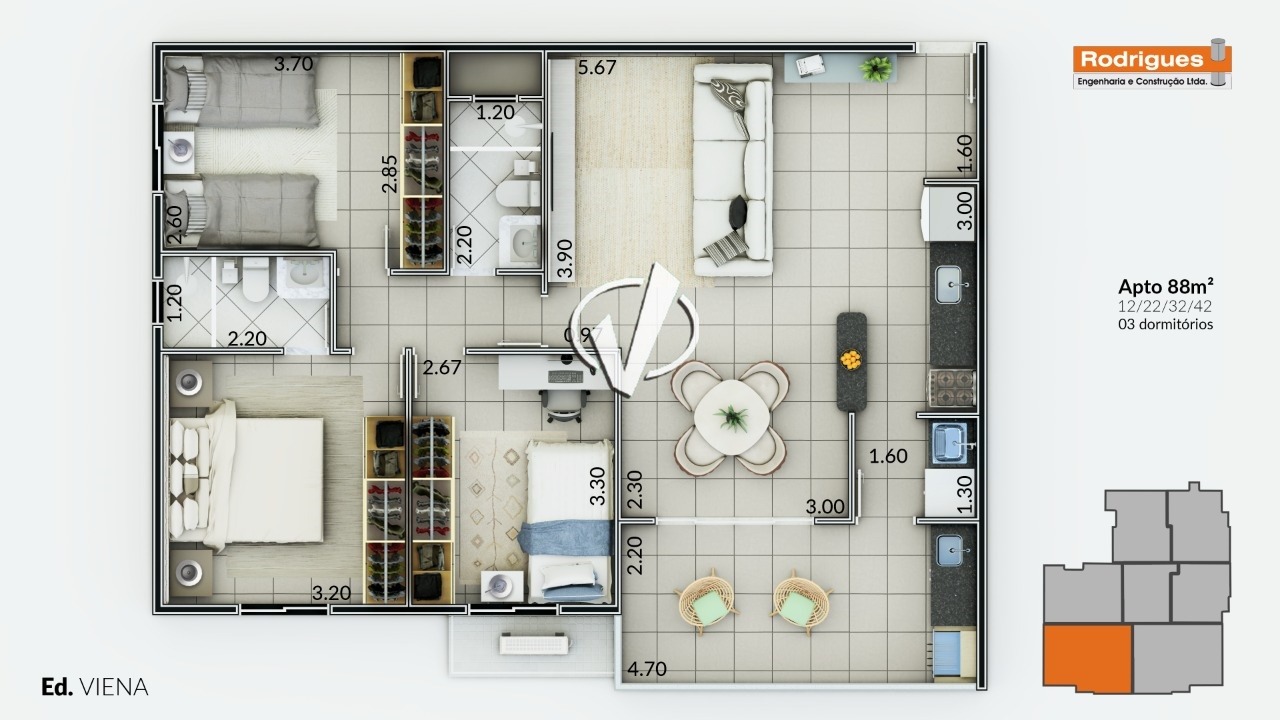 Apartamento à venda no Itaguá: 