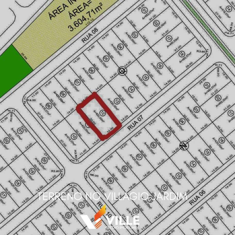 Lote em condomínio à venda no Condomínio Villagio Jardim: 