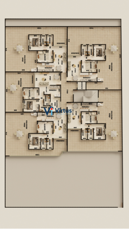 Área privativa à venda no Santa Branca: 