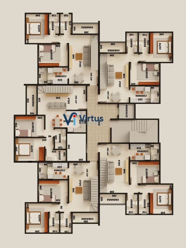 Área privativa à venda no Santa Branca: 