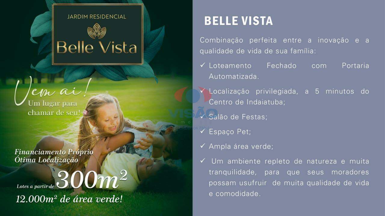 Terreno em condomínio à venda no Jardim Residencial Belle Vista: 