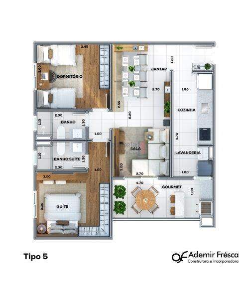 Apartamento à venda no Jardim das Nações: 