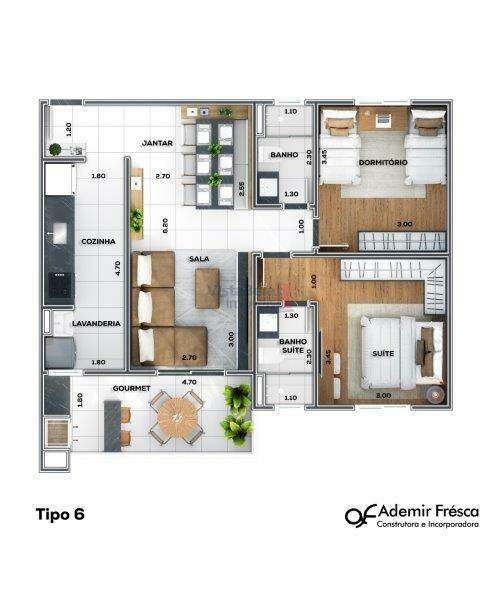 Apartamento à venda no Jardim das Nações: 