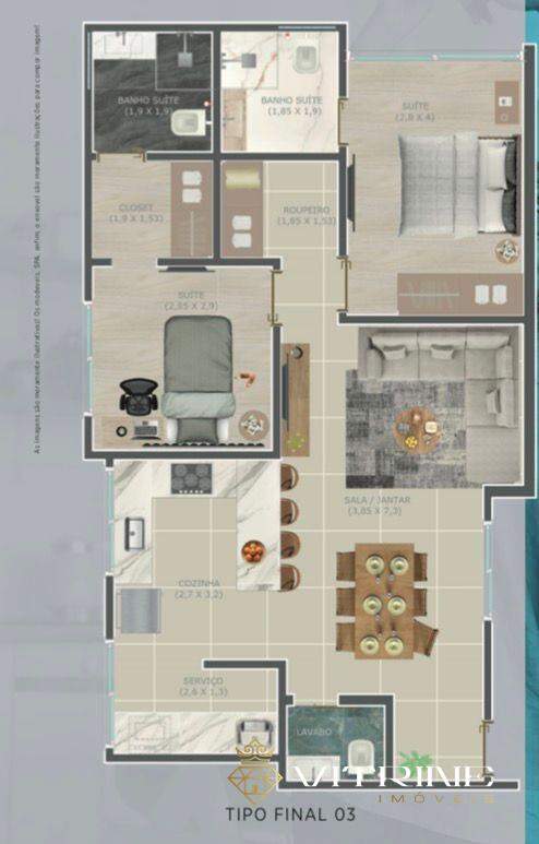 Apartamento à venda no Centro : 