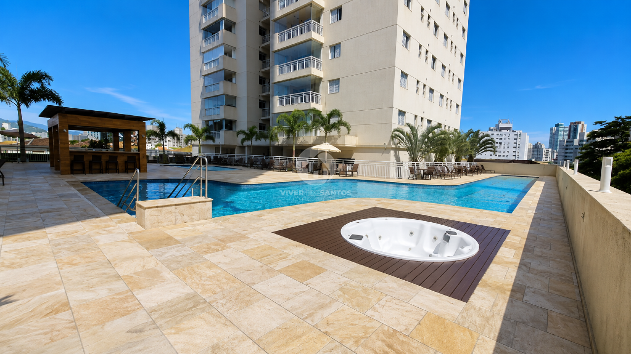 Apartamento 3 Dormitórios, Varanda Gourmet, 2 Vagas e Lazer Completo no Marapé – Santos/SP em Marapé, Santos — foto 26