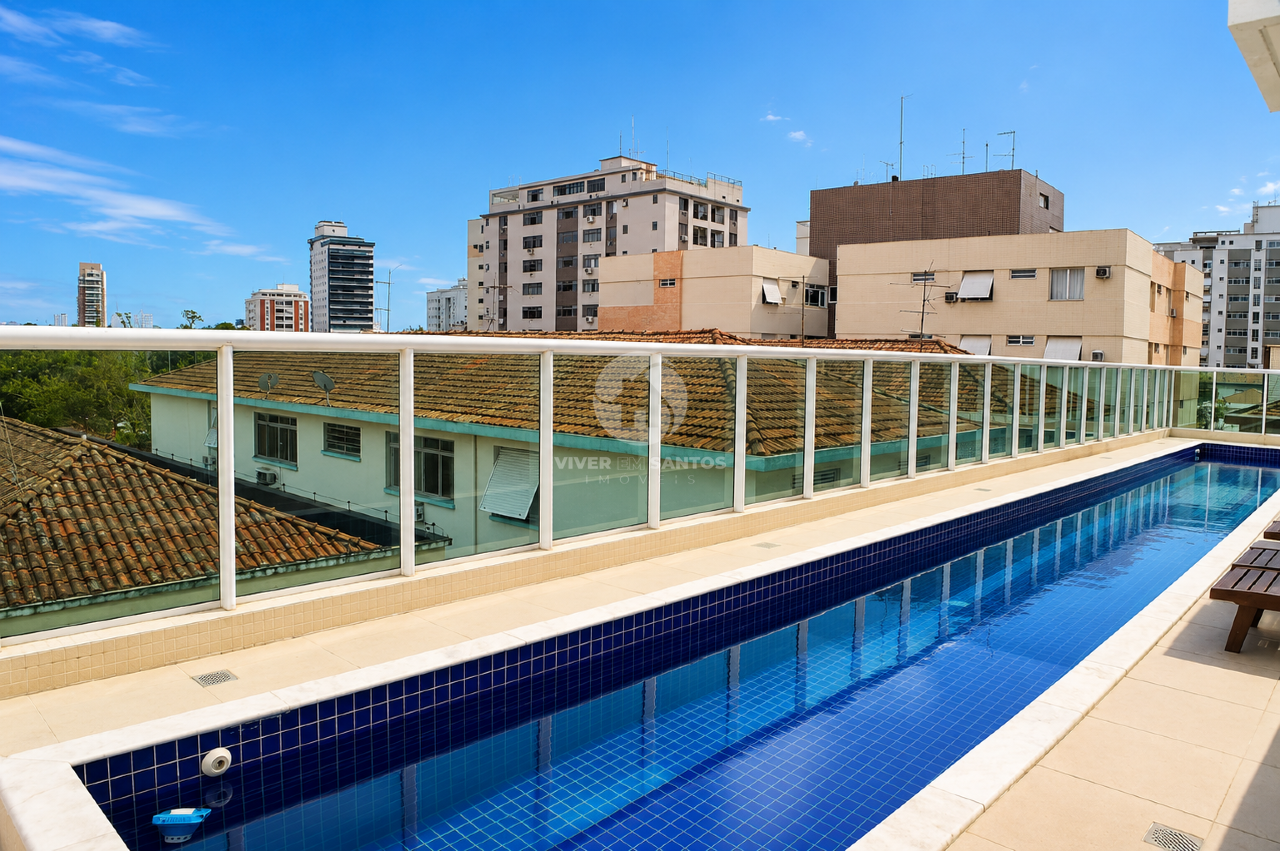 Apartamento com 2 suítes e varanda gourmet na Ponta da Praia em Ponta da Praia, Santos — foto 25