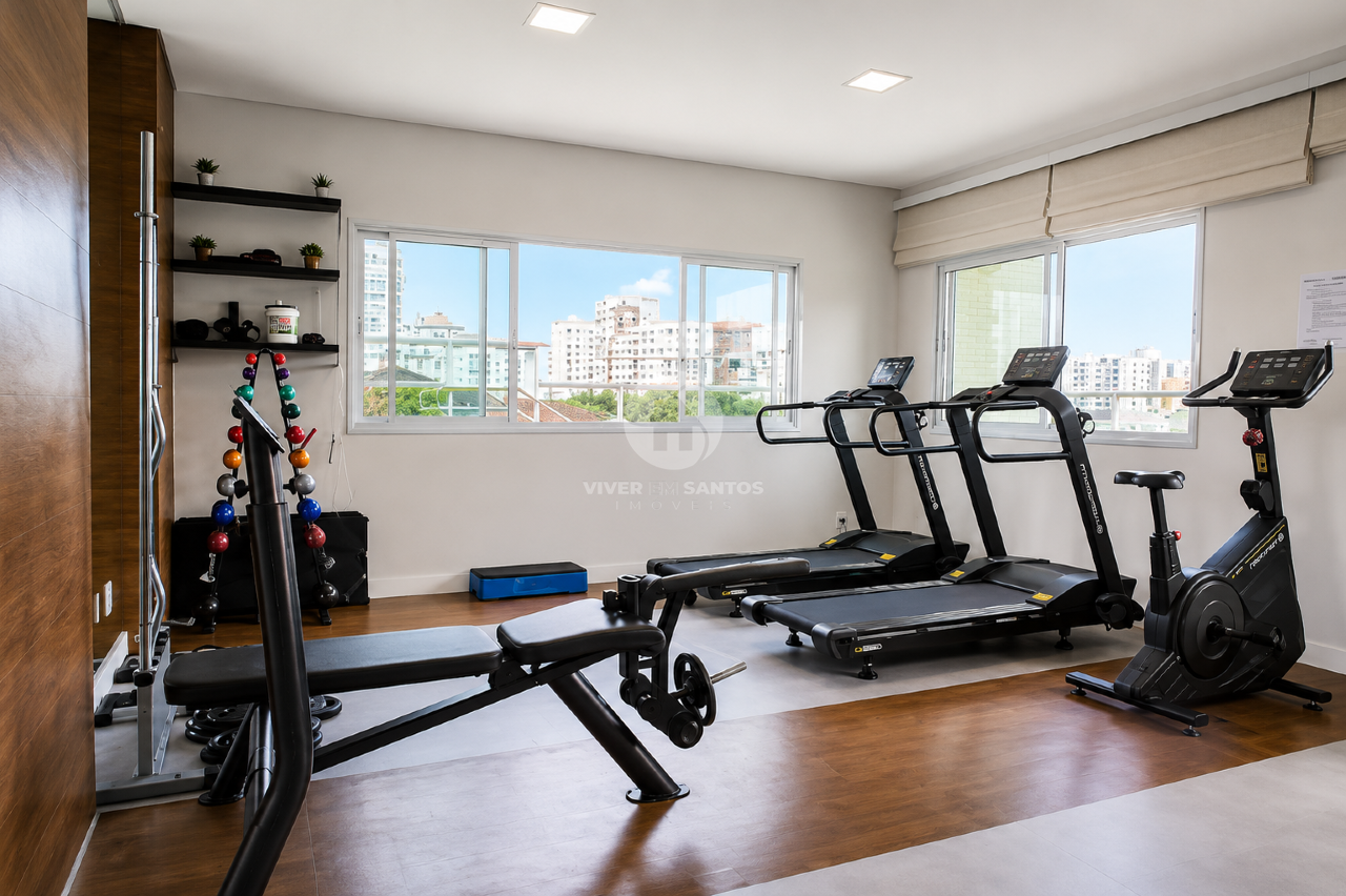 Apartamento com 2 suítes e varanda gourmet na Ponta da Praia em Ponta da Praia, Santos — foto 26