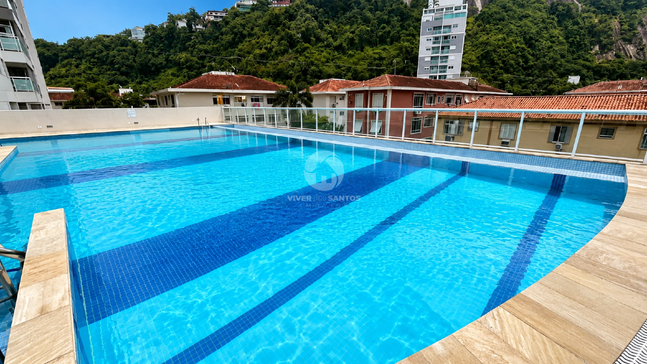 Lindo apartamento com 4 quartos e 2 vagas de garagem - PORTEIRA FECHADA em Marapé, Santos — foto 31