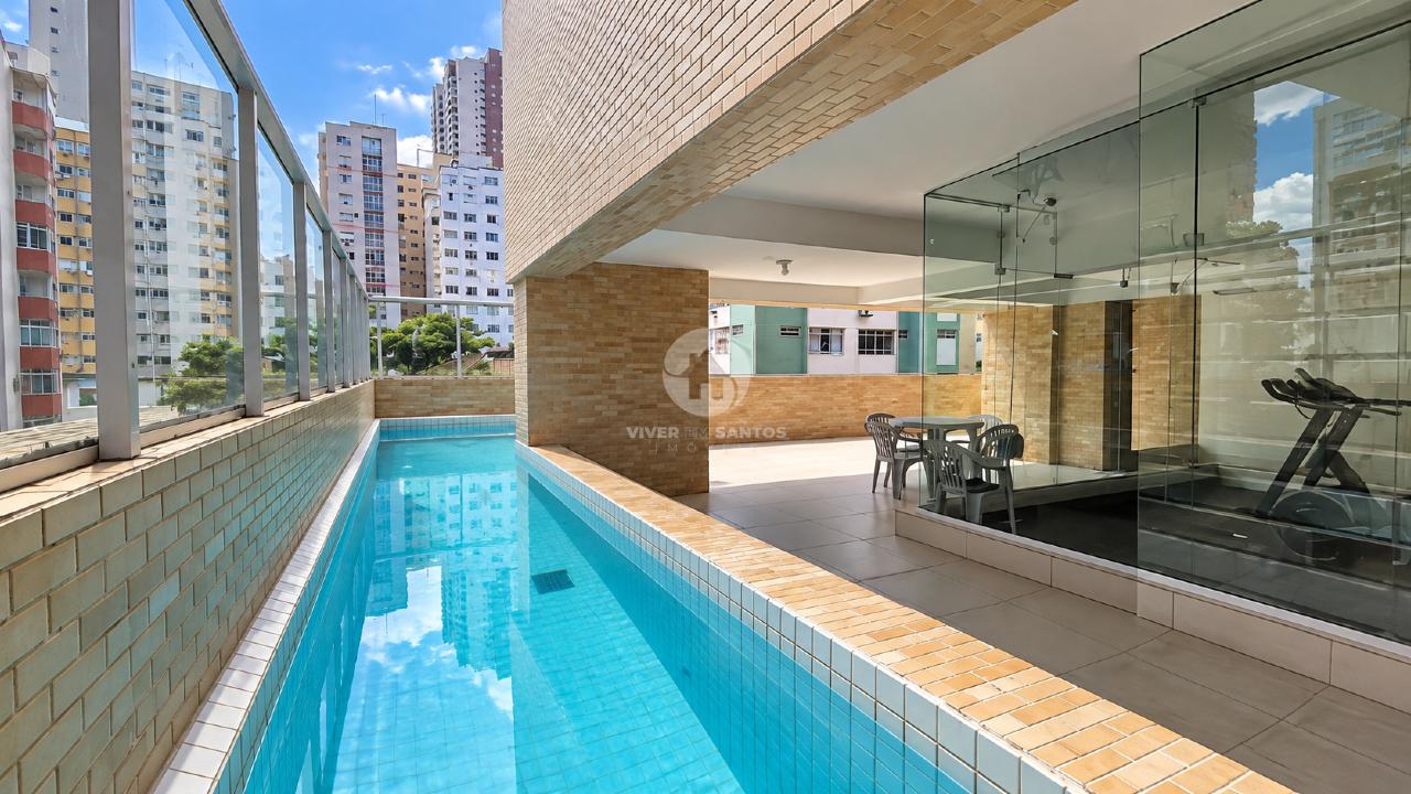 Apartamento com 1 dormitório, varanda e lazer completo no José Menino – Santos em José Menino, Santos — foto 7