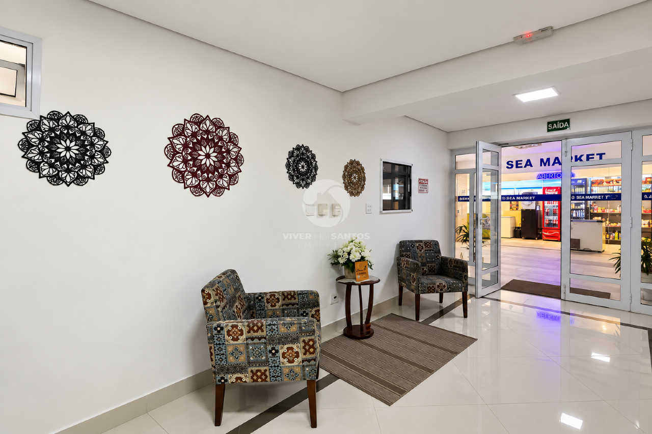 Apartamento com 1 dormitório, varanda e lazer completo no José Menino – Santos em José Menino, Santos — foto 16