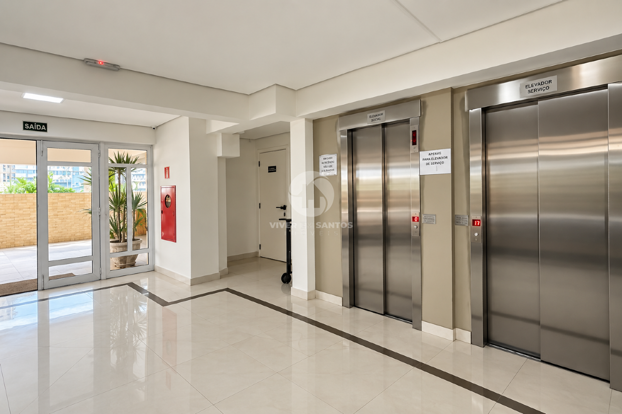 Apartamento com 1 dormitório, varanda e lazer completo no José Menino – Santos em José Menino, Santos — foto 18