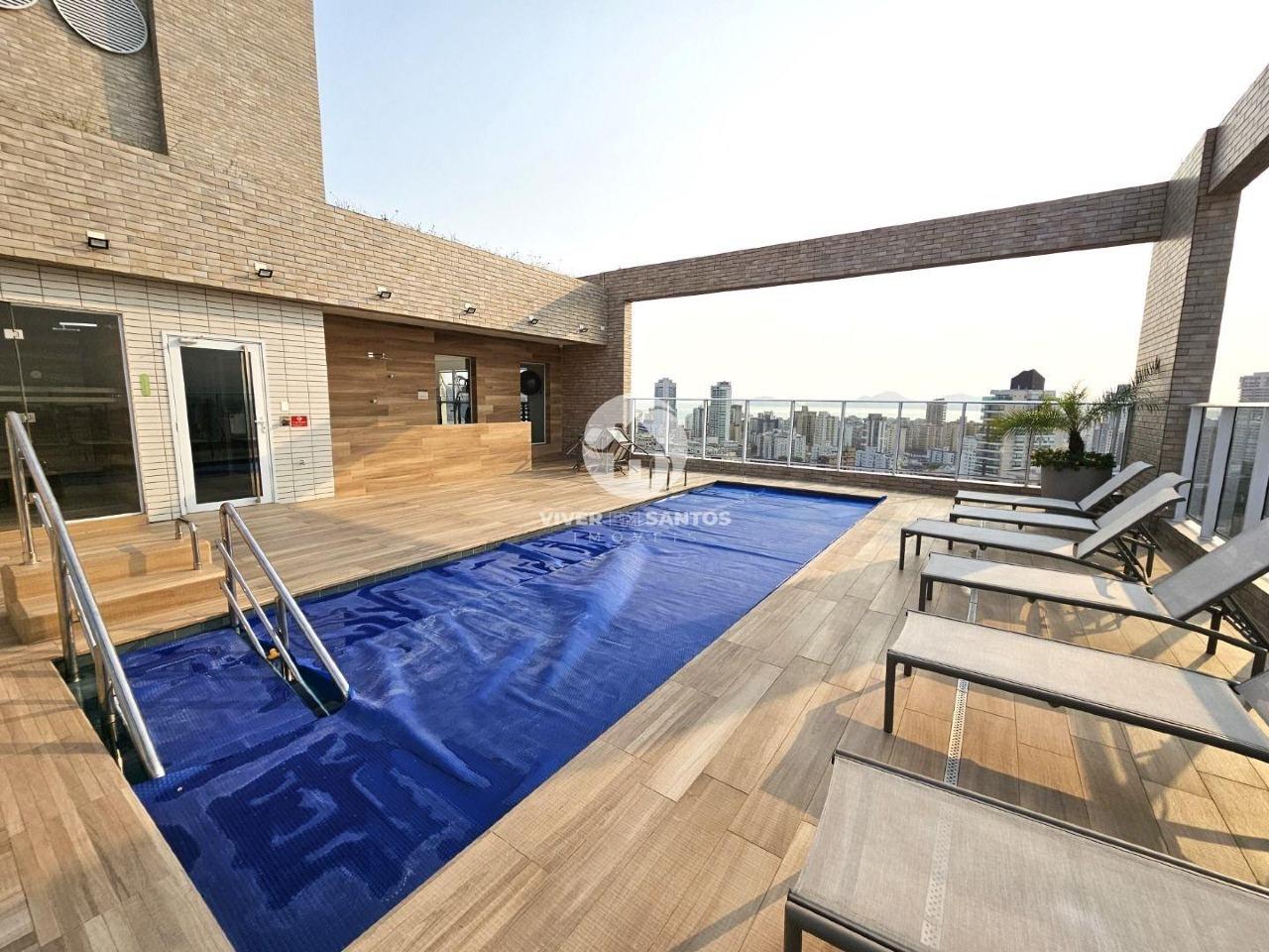 Apartamento com varanda e vista na Ponta da Praia em Ponta da Praia, Santos — foto 29