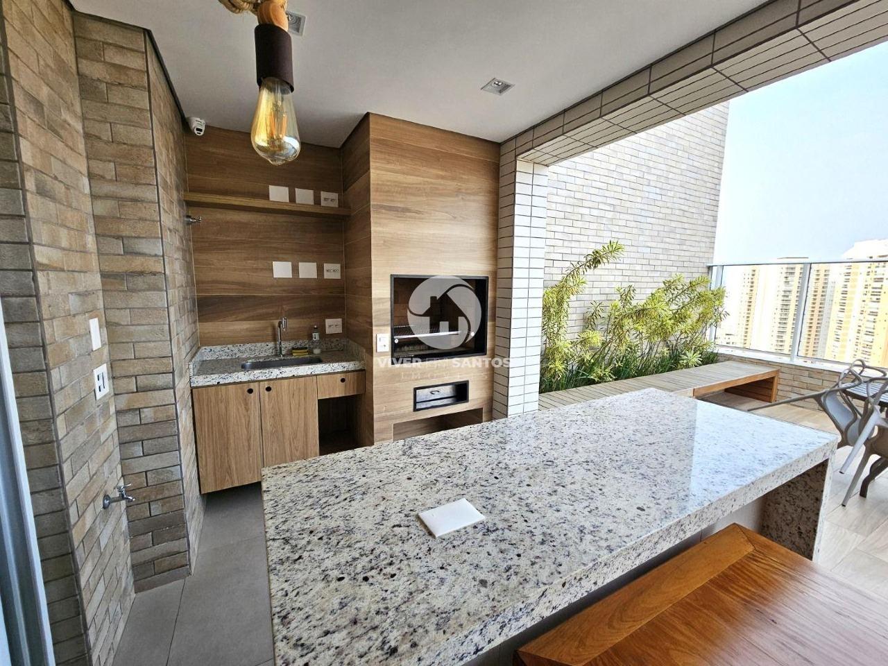 Apartamento com varanda e vista na Ponta da Praia em Ponta da Praia, Santos — foto 33
