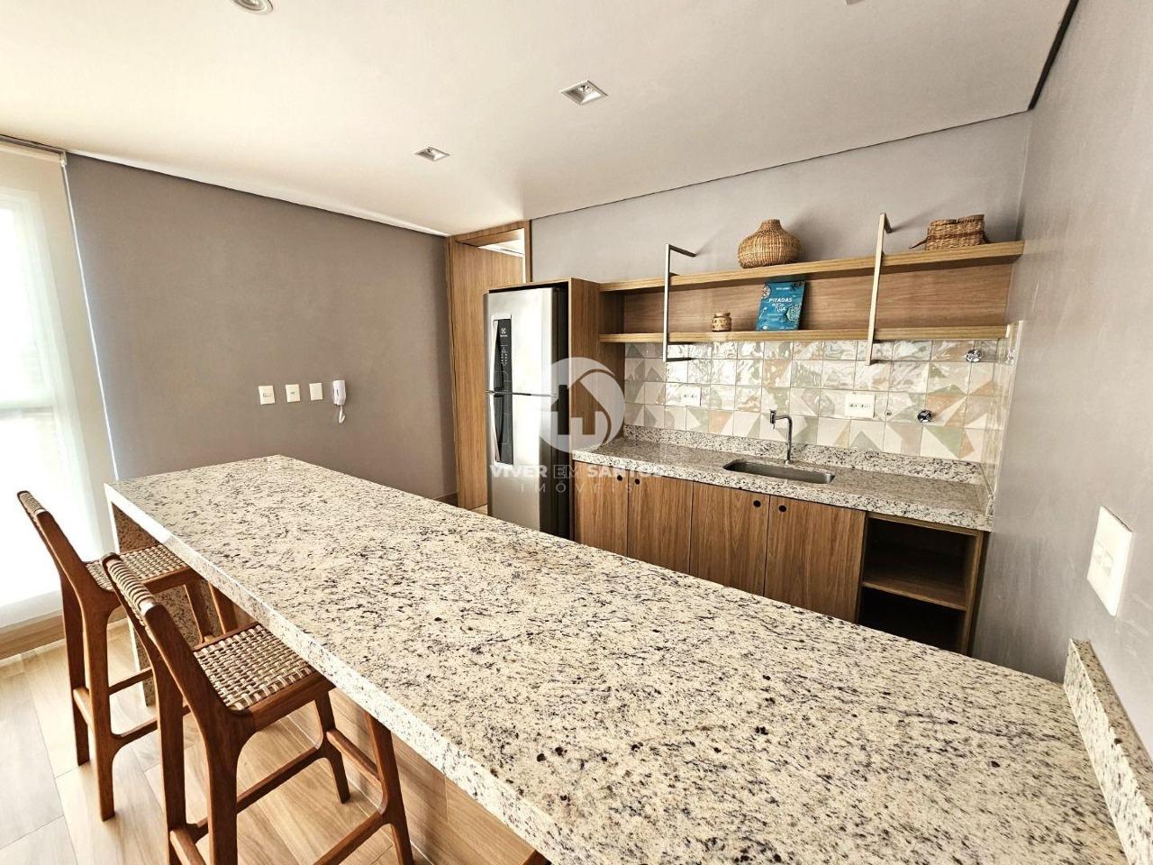 Apartamento com varanda e vista na Ponta da Praia em Ponta da Praia, Santos — foto 44