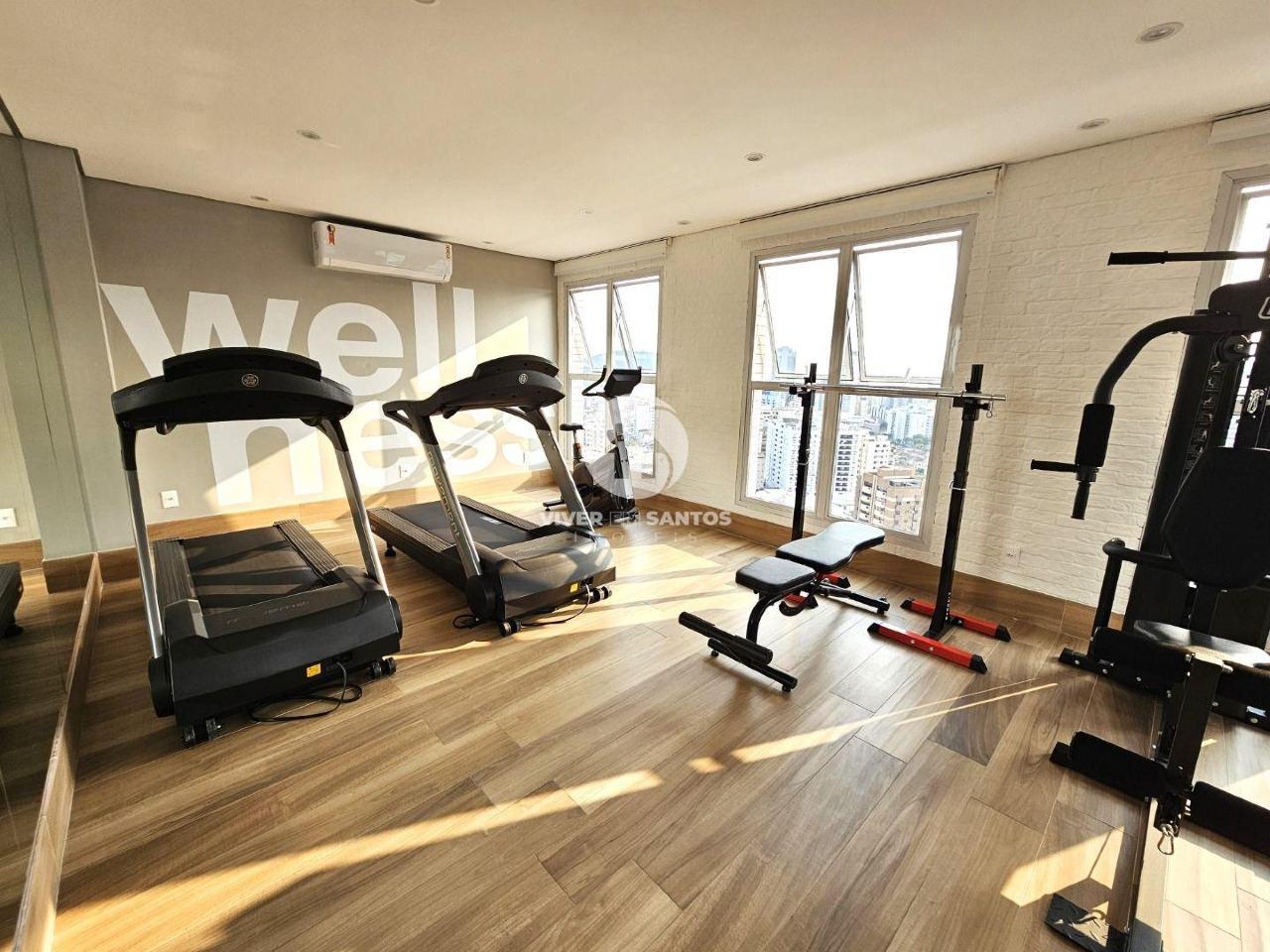 Apartamento com varanda e vista na Ponta da Praia em Ponta da Praia, Santos — foto 40