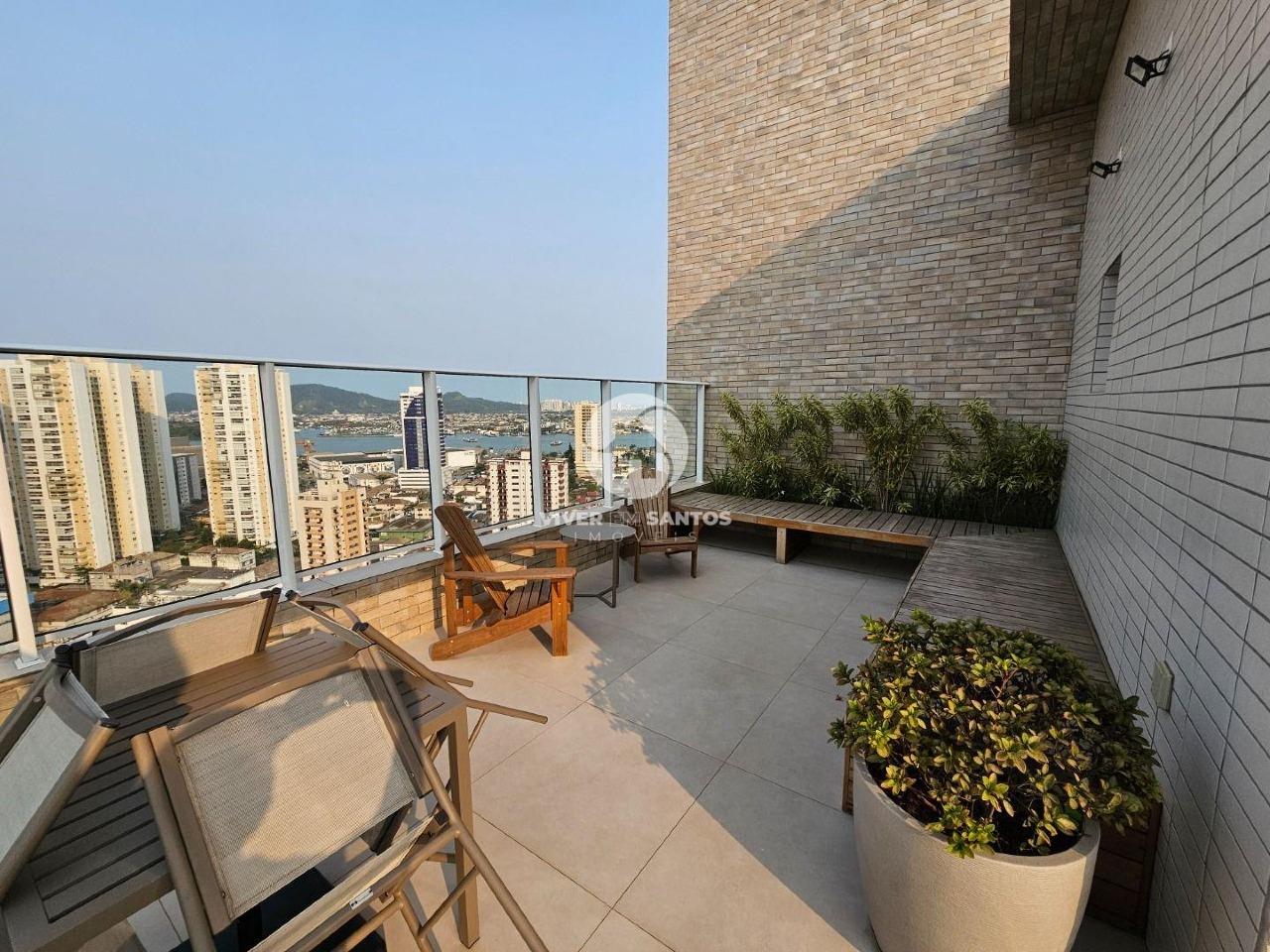 Apartamento com varanda e vista na Ponta da Praia em Ponta da Praia, Santos — foto 38