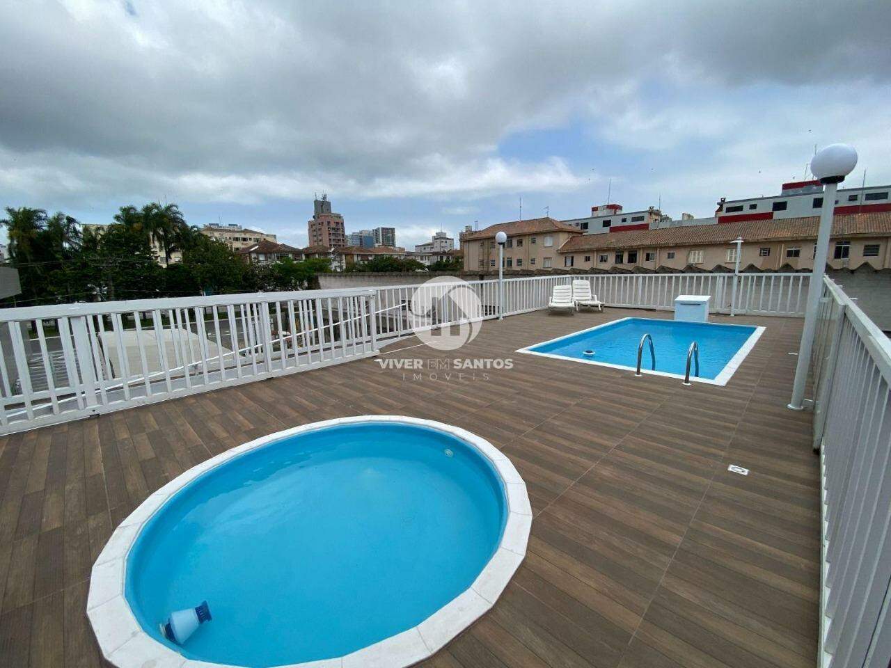 Apartamento 2 Dormitórios, Sacada, Piscina e Vaga Demarcada na Aparecida – Santos/SP em Aparecida, Santos — foto 16