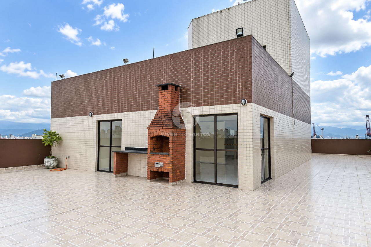 Apartamento Reformado, 1 Dormitório, Varanda, Vista Livre e Garagem Demarcada no Estuário – Santos/SP em Estuário, Santos — foto 17