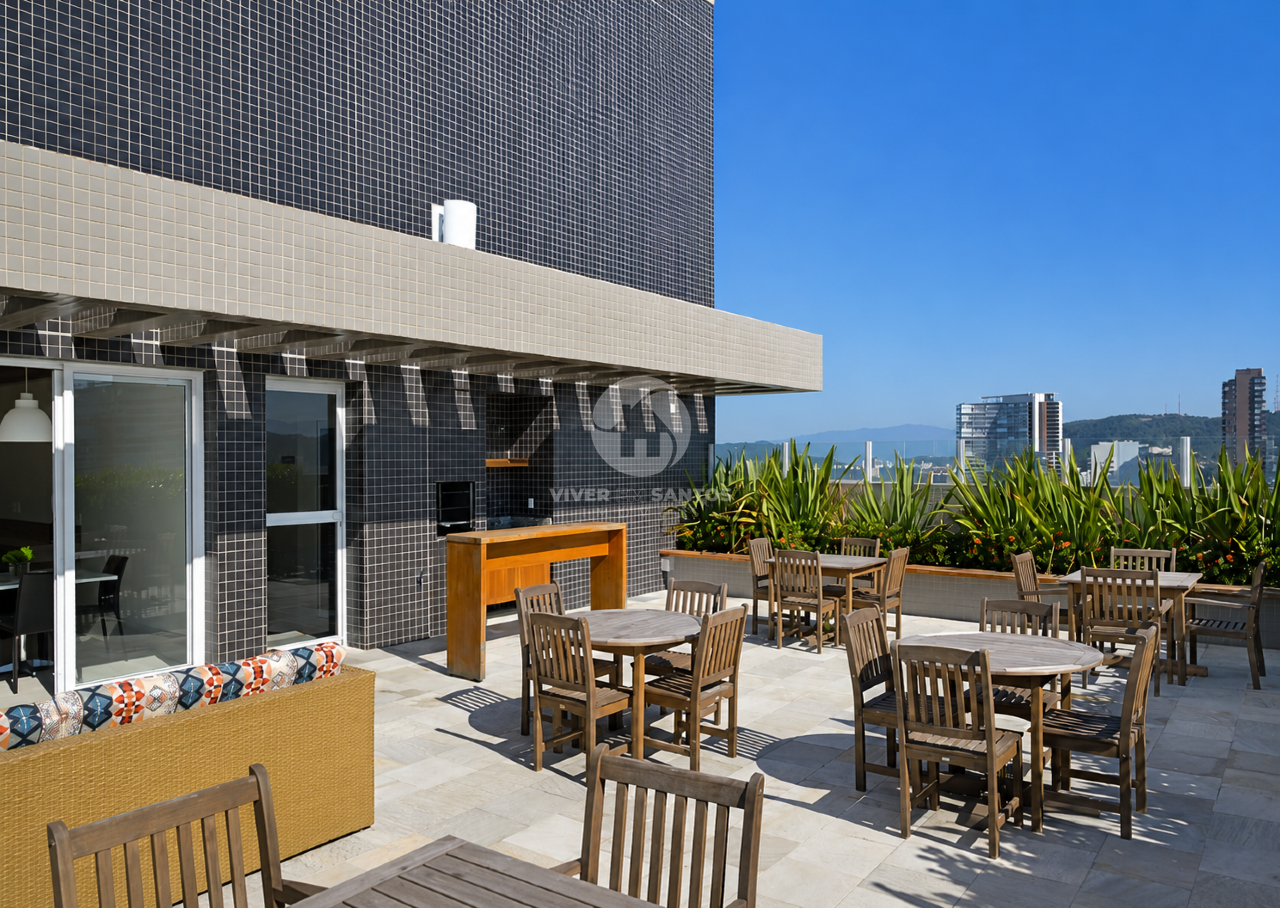 Apartamento com Vista Mar e Lazer Completo com 2 quartos no Gonzaga em Gonzaga, Santos — foto 18